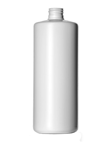 32 oz. Natural HDPE Plastic Bullet Bottle, 28mm 28-410